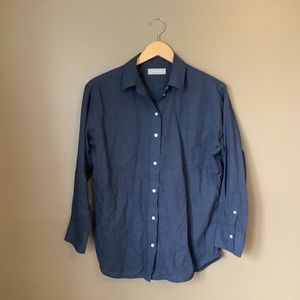 Everlane blue flannel shirt size 4